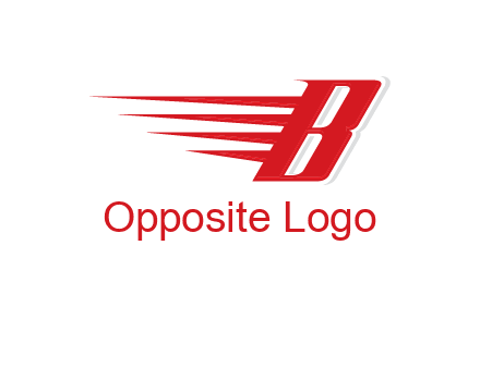 letter B with speed lines logo