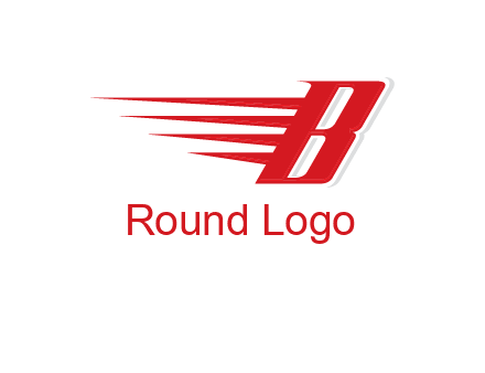 letter B with speed lines logo