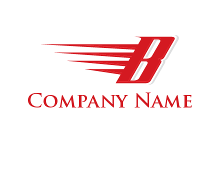 letter B with speed lines logo