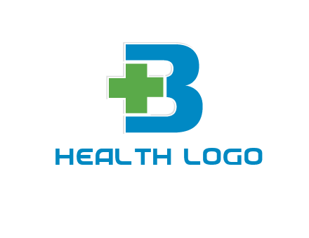 medical sign incorporated with letter B logo