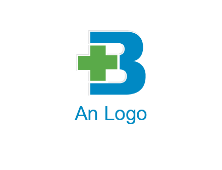 medical sign incorporated with letter B logo