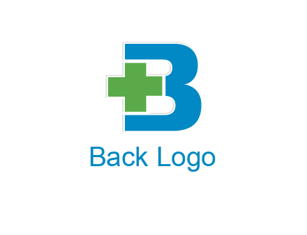 medical sign incorporated with letter B logo