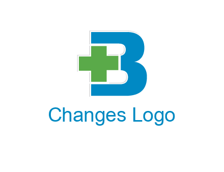 medical sign incorporated with letter B logo