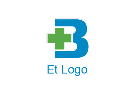 medical sign incorporated with letter B logo