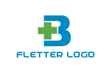 medical sign incorporated with letter B logo