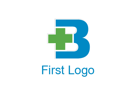 medical sign incorporated with letter B logo