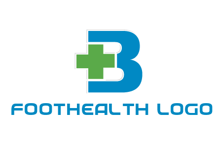 medical sign incorporated with letter B logo
