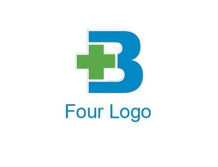 medical sign incorporated with letter B logo