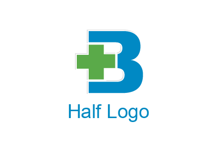 medical sign incorporated with letter B logo