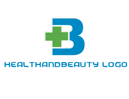 medical sign incorporated with letter B logo