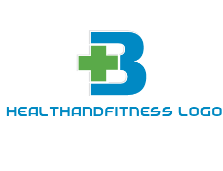 medical sign incorporated with letter B logo