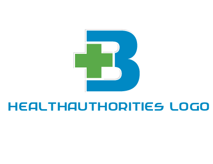 medical sign incorporated with letter B logo