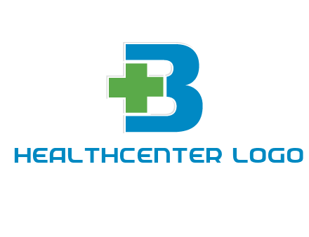 medical sign incorporated with letter B logo
