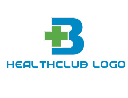 medical sign incorporated with letter B logo
