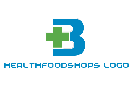 medical sign incorporated with letter B logo