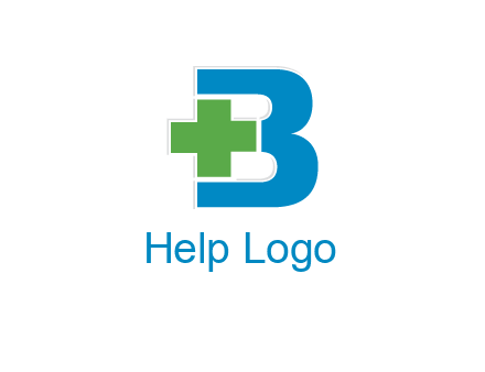 medical sign incorporated with letter B logo