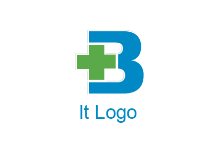 medical sign incorporated with letter B logo