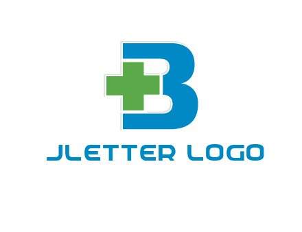 medical sign incorporated with letter B logo