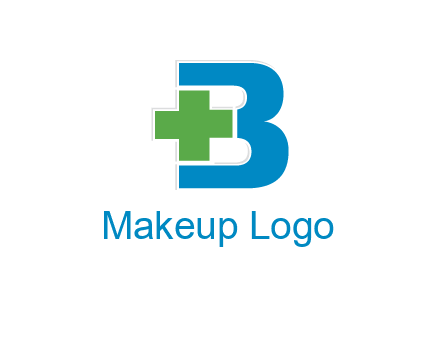 medical sign incorporated with letter B logo