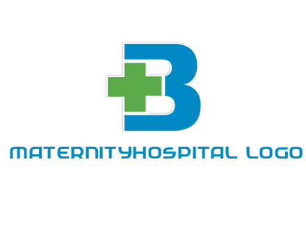 medical sign incorporated with letter B logo