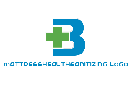 medical sign incorporated with letter B logo