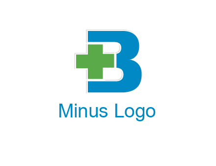medical sign incorporated with letter B logo