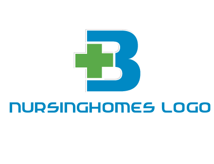medical sign incorporated with letter B logo