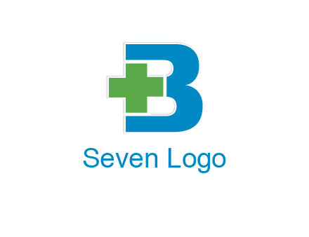 medical sign incorporated with letter B logo