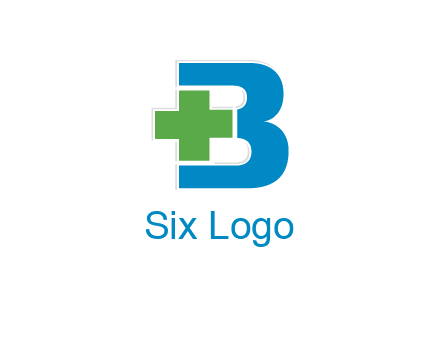 medical sign incorporated with letter B logo