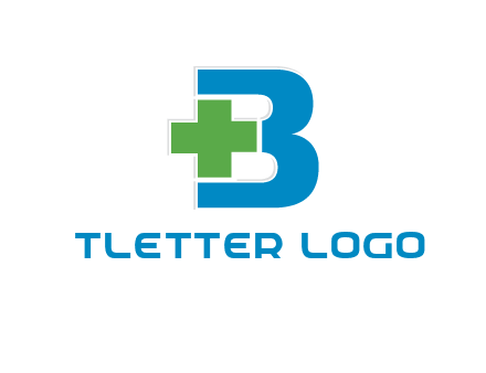 medical sign incorporated with letter B logo