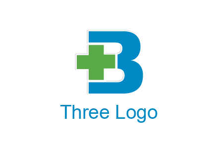 medical sign incorporated with letter B logo