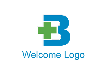 medical sign incorporated with letter B logo