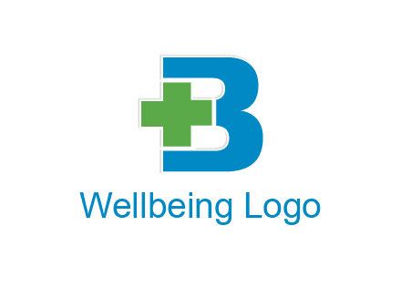 medical sign incorporated with letter B logo