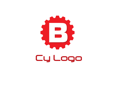 letter B in gear logo