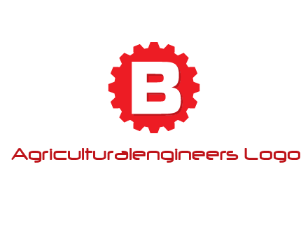 letter B in gear logo