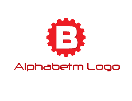 letter B in gear logo