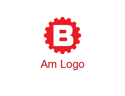 letter B in gear logo
