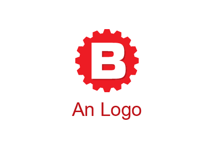 letter B in gear logo