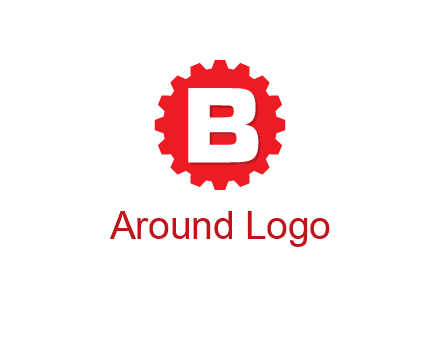 letter B in gear logo