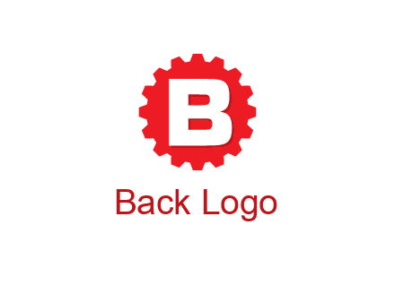 letter B in gear logo