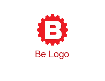 letter B in gear logo