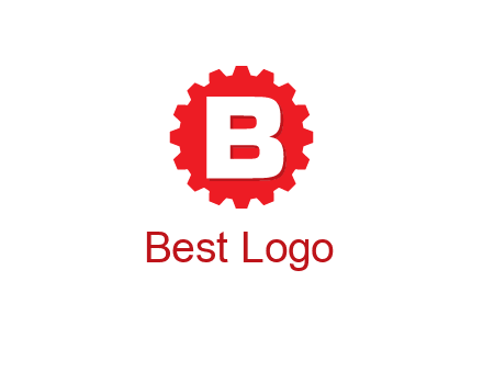 letter B in gear logo