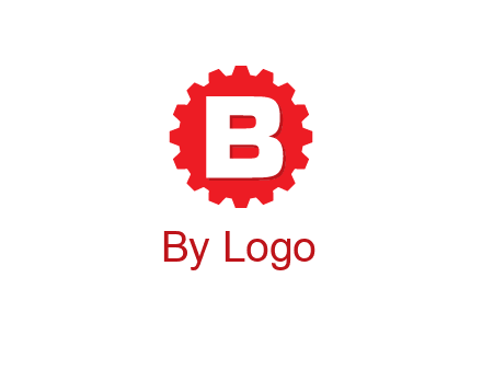 letter B in gear logo