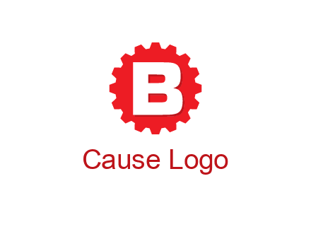 letter B in gear logo