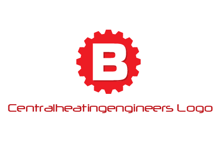 letter B in gear logo