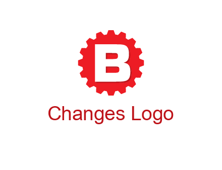 letter B in gear logo