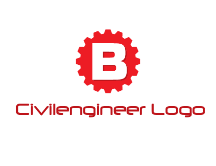 letter B in gear logo