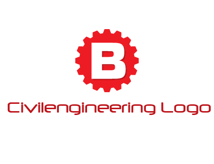 letter B in gear logo