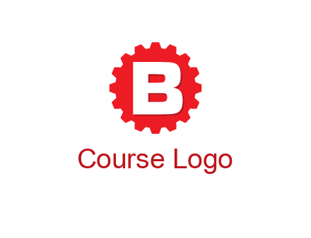 letter B in gear logo