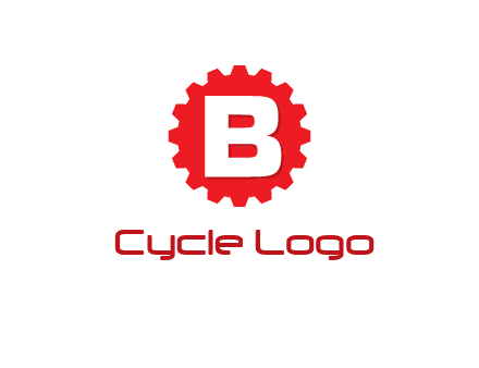 letter B in gear logo